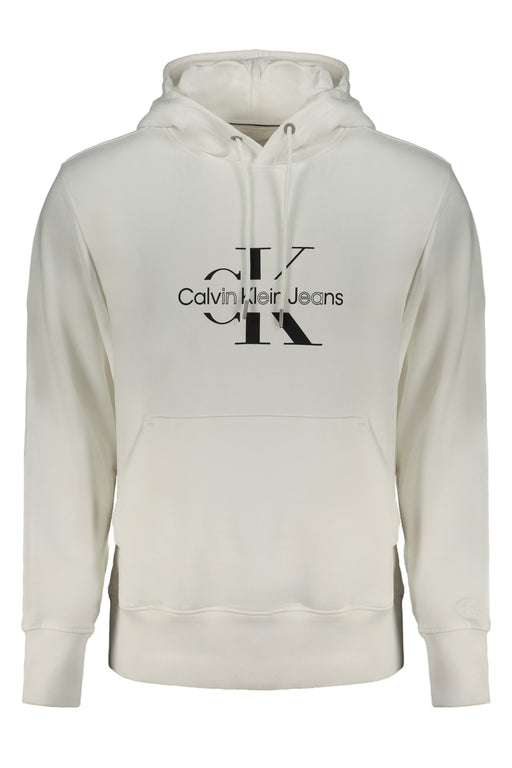Calvin Klein Mens White Zipless Sweatshirt