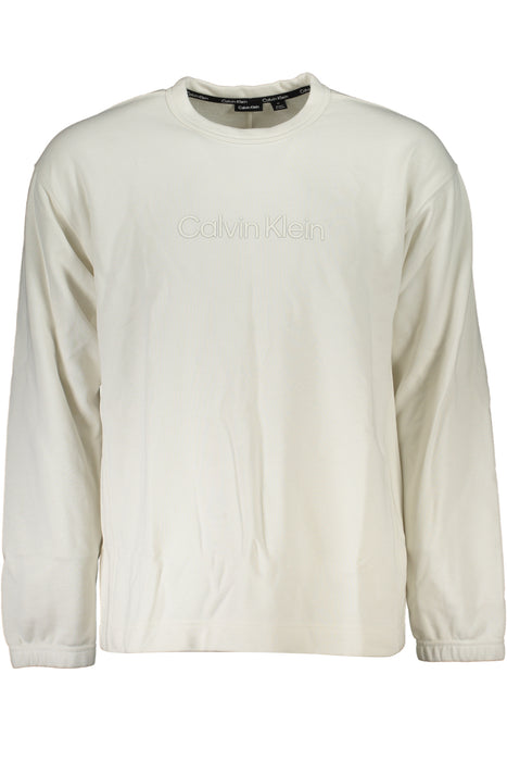 Calvin Klein Mens White Zipless Sweatshirt