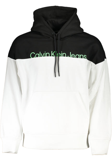 Calvin Klein Mens White Zipless Sweatshirt