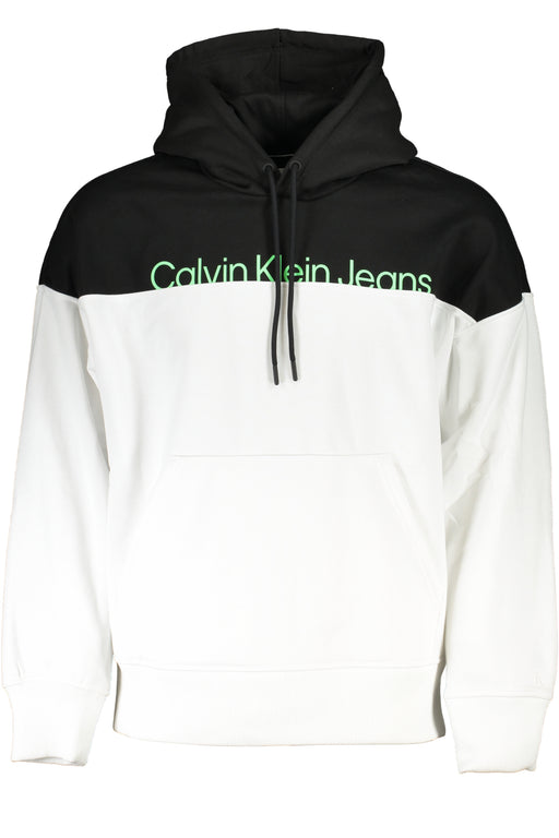 Calvin Klein Mens White Zipless Sweatshirt