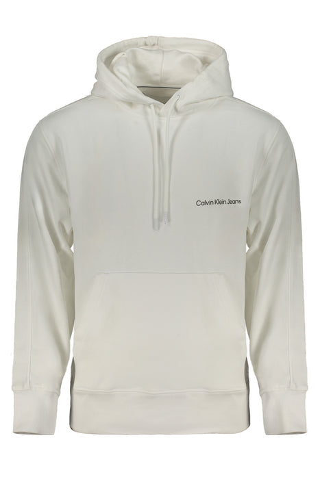 Calvin Klein Mens White Zipless Sweatshirt