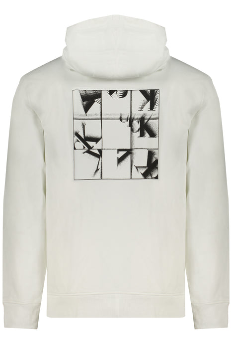 Calvin Klein Mens White Zipless Sweatshirt