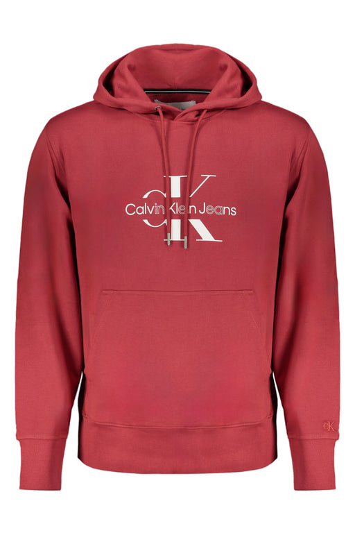 Calvin Klein Mens Red Zip-Out Sweatshirt
