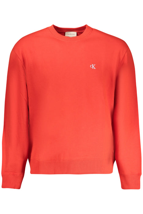 Calvin Klein Mens Red Zip-Up Sweatshirt