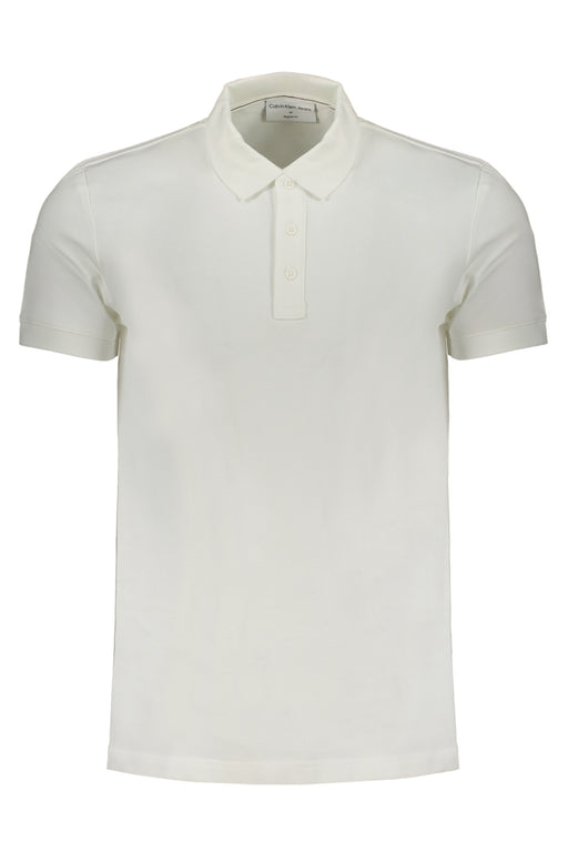 Calvin Klein Mens White Short Sleeve Polo Shirt