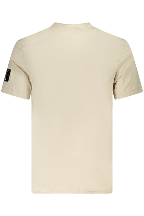 Calvin Klein Short Sleeve T-Shirt Men Beige
