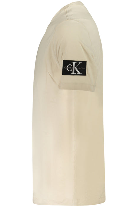 Calvin Klein Short Sleeve T-Shirt Men Beige