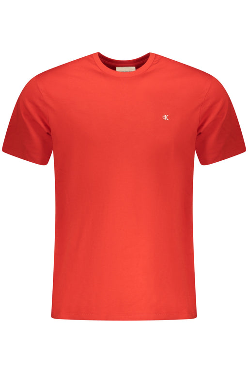 Calvin Klein Mens Short-Sleeved T-Shirt Red