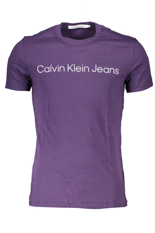 Calvin Klein Mens Short Sleeve T-Shirt Purple