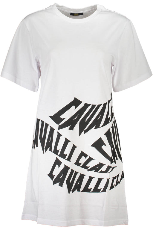 Cavalli Class Short Dress Women White