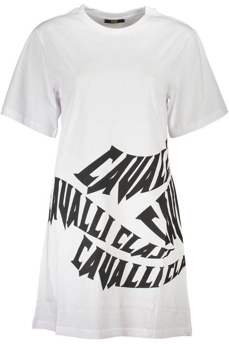 Cavalli Class Short Dress Women White