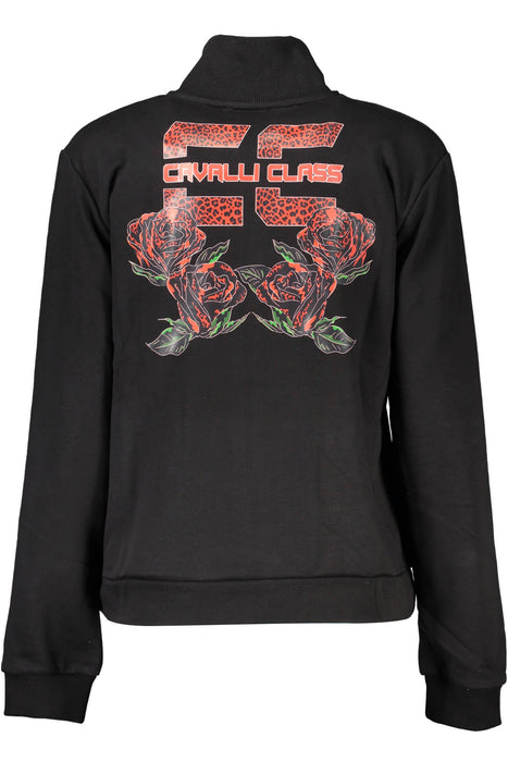 Cavalli Class Womens Zip-Up Sweatshirt Black