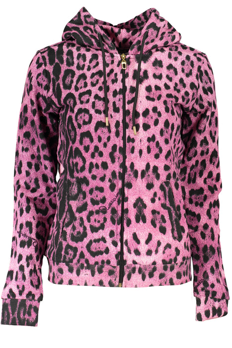 Cavalli Class Womens Pink Zip Sweatshirt