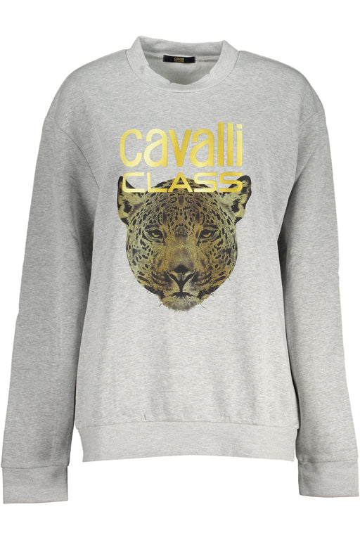 Cavalli Class Womens Gray Zipless Sweatshirt