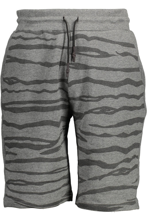Cavalli Class Gray Mens Bermuda Pants