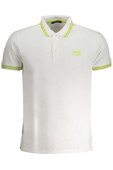 Cavalli Class Mens White Short Sleeved Polo Shirt