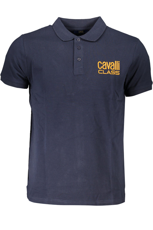 Cavalli Class Mens Short Sleeved Polo Shirt Blue