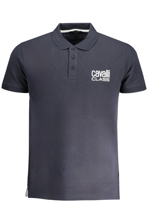 Cavalli Class Mens Short Sleeved Polo Shirt Blue