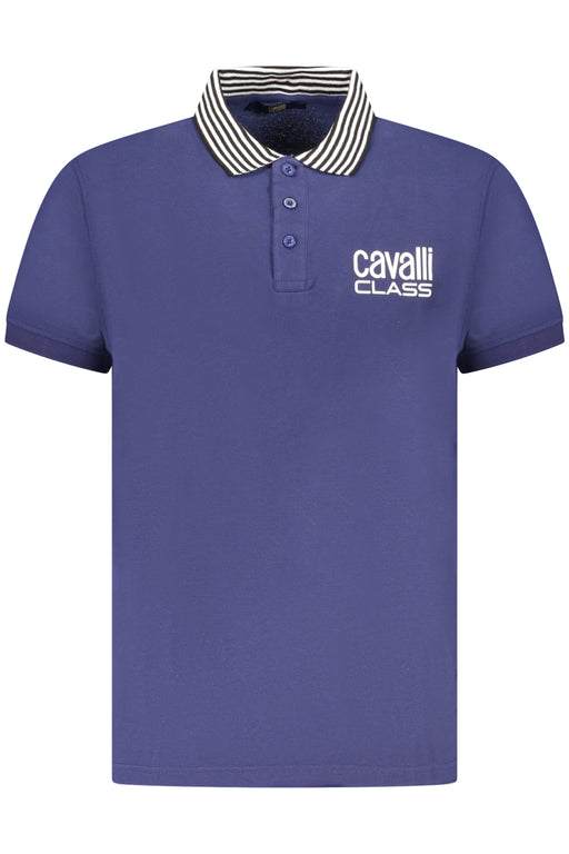 Cavalli Class Polo Short Sleeve Men Blue