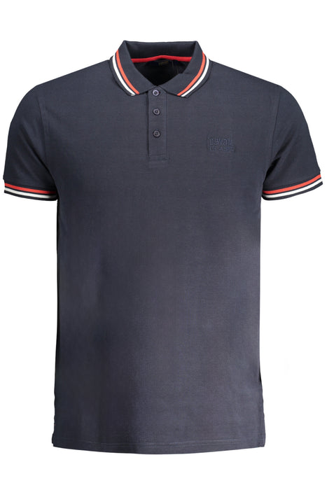 Cavalli Class Mens Short Sleeved Polo Shirt Blue