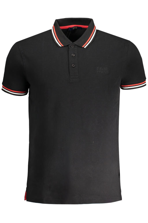 Cavalli Class Mens Short Sleeved Polo Shirt Black