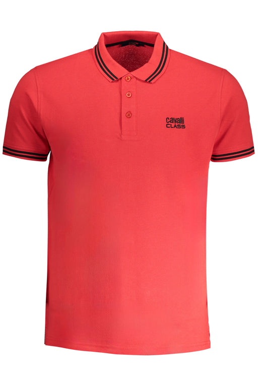 Cavalli Class Mens Short Sleeved Polo Shirt Red