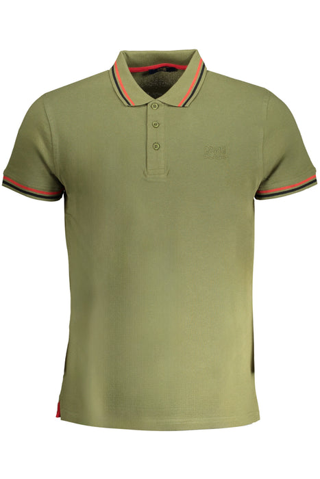 Cavalli Class Mens Green Short Sleeved Polo Shirt