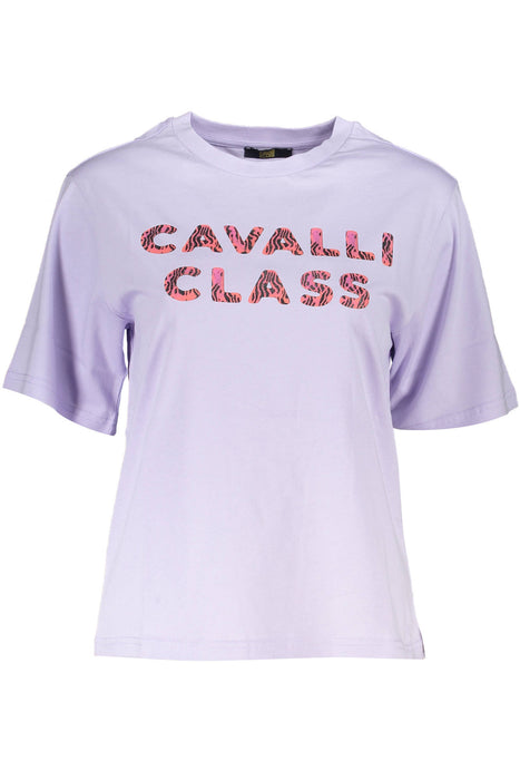 Cavalli Class Purple Woman Short Sleeve T-Shirt