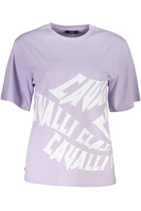 Cavalli Class Purple Woman Short Sleeve T-Shirt