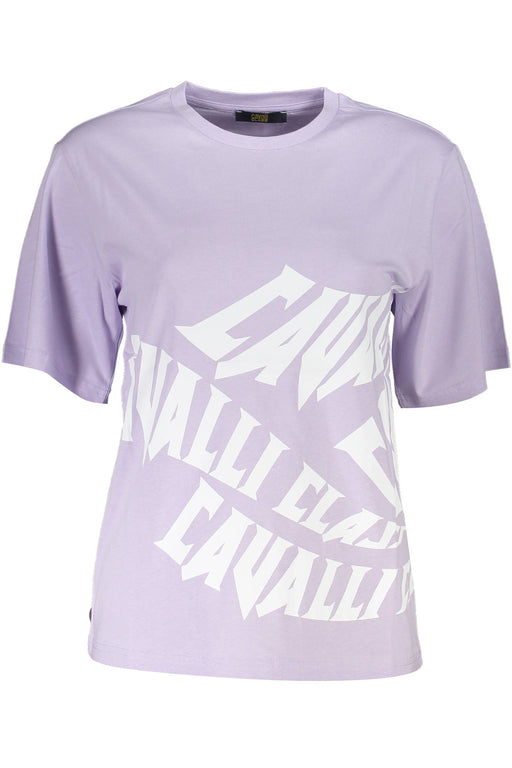 Cavalli Class Purple Woman Short Sleeve T-Shirt