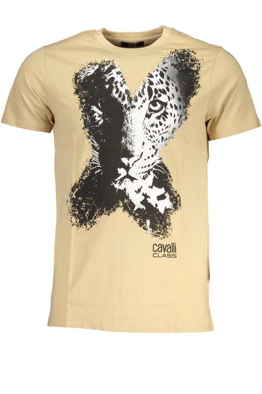 Cavalli Class Mens Short Sleeved T-Shirt Beige
