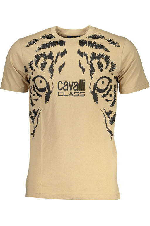 Cavalli Class Mens Short Sleeved T-Shirt Beige