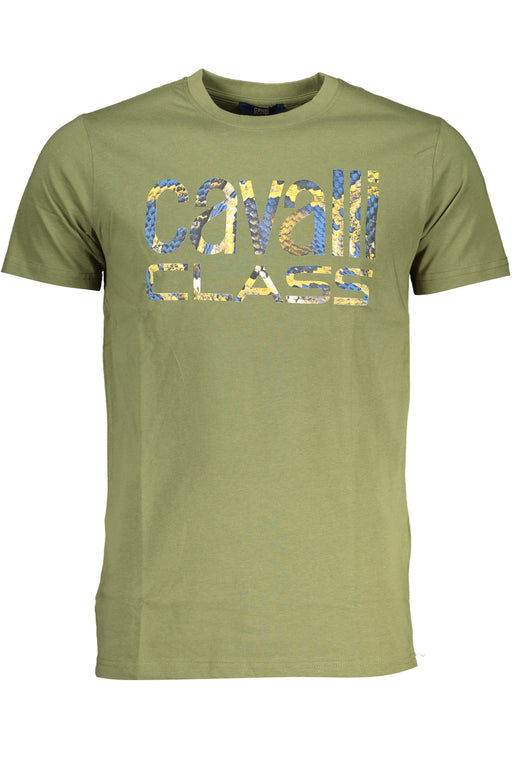 Cavalli Class Green Mens Short Sleeved T-Shirt