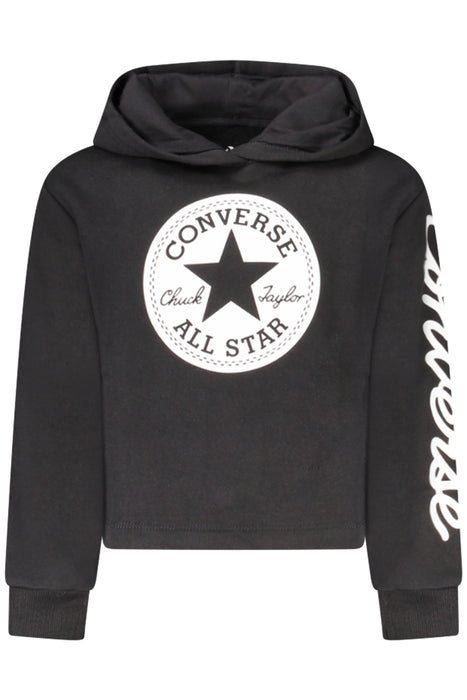 Converse Girls' Zip-Up Hoodie, Black