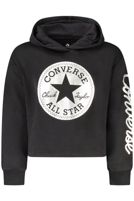 Converse Girls' Zip-Up Hoodie, Black
