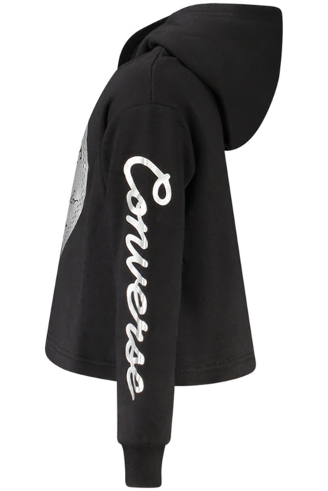 Converse Girls' Zip-Up Hoodie, Black
