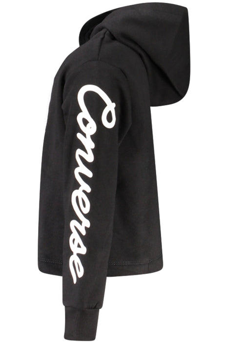 Converse Girls' Zip-Up Hoodie, Black