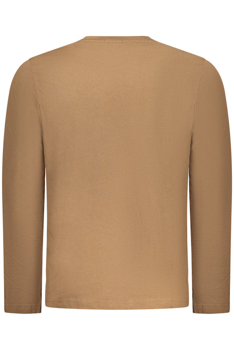Coveri Moving Mens Long-Sleeved T-Shirt, Brown