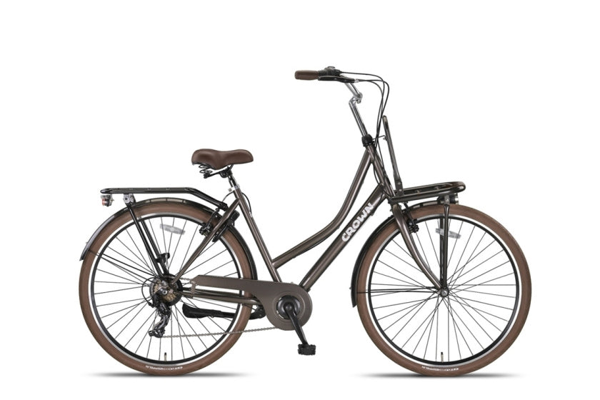 Berlin 28 Inch 53 cm Women 7SP Rim Brakes Gray-brown, Online σε Προσφορά Outlet Καταστήματος με μεγάλη έκπτωση και στην καλύτερη τιμή