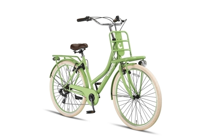Berlin 28 Inch 53 cm Women 7SP Rim Brakes Light Green,