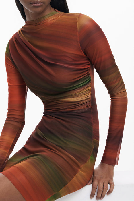 Desigual Womens Short Dress Orange