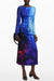 Desigual Womens Long Blue Dress