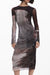 Desigual Womens Long Dress In Brown