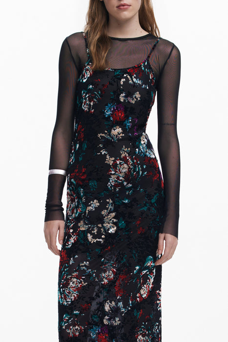 Desigual Womens Long Black Dress