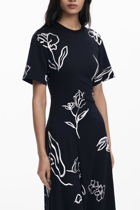 Desigual Womens Long Black Dress