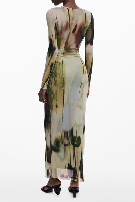 Desigual Womens Long Dress Green