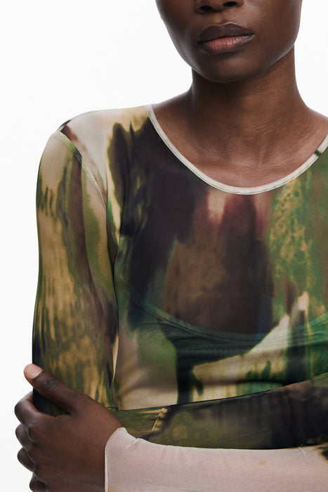 Desigual Womens Long Dress Green