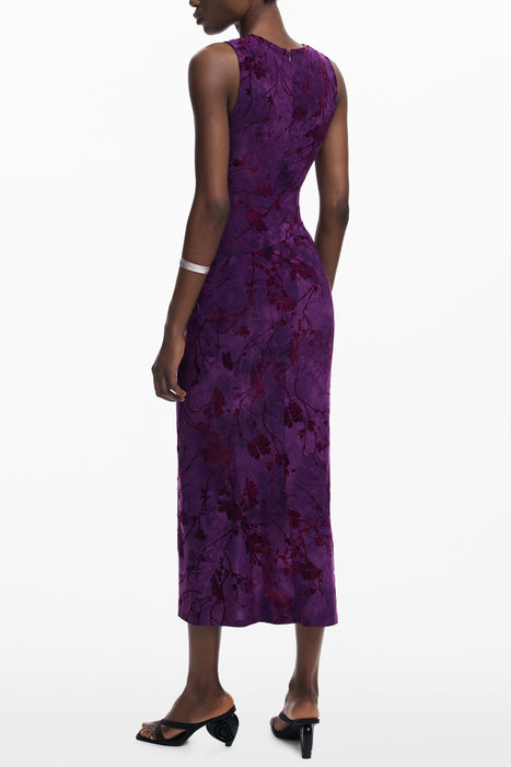 Desigual Womens Long Purple Dress