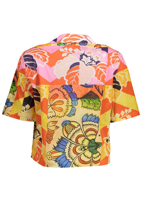 Desigual Short Sleeve Shirt Yellow Woman