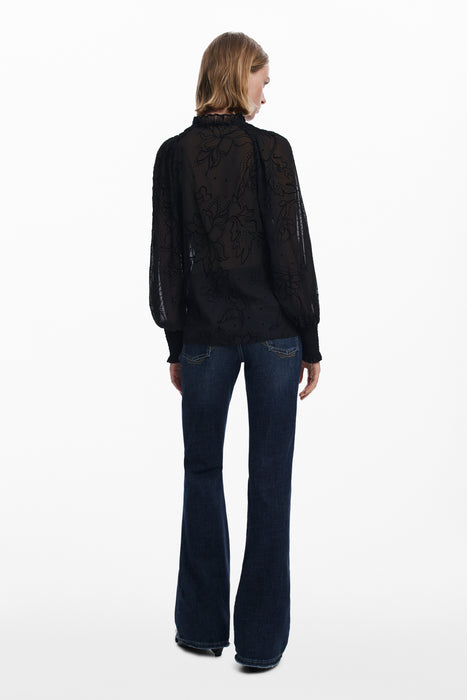 Desigual Womens Long-Sleeved Shirt, Black